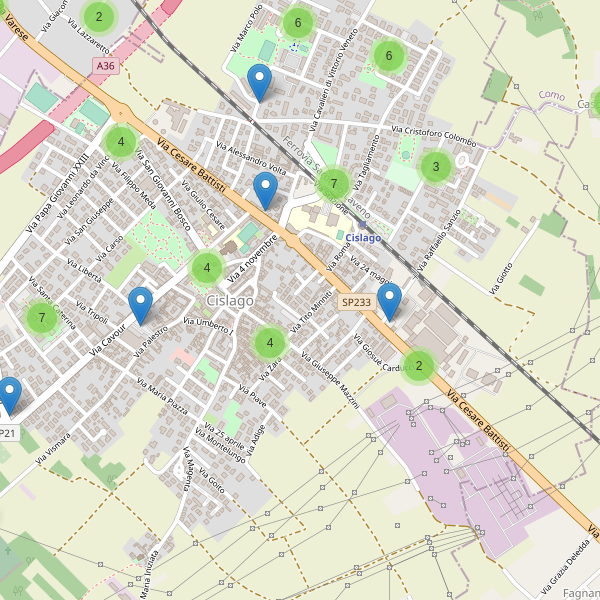 Thumbnail mappa parcheggi di Cislago