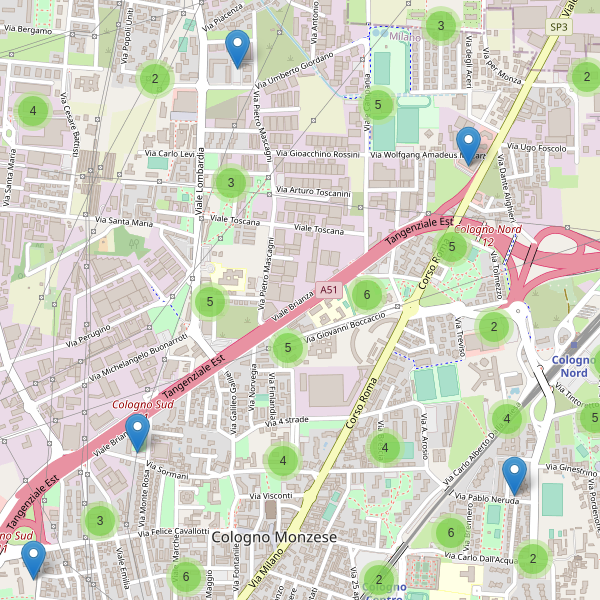 Thumbnail mappa parcheggi di Cologno Monzese