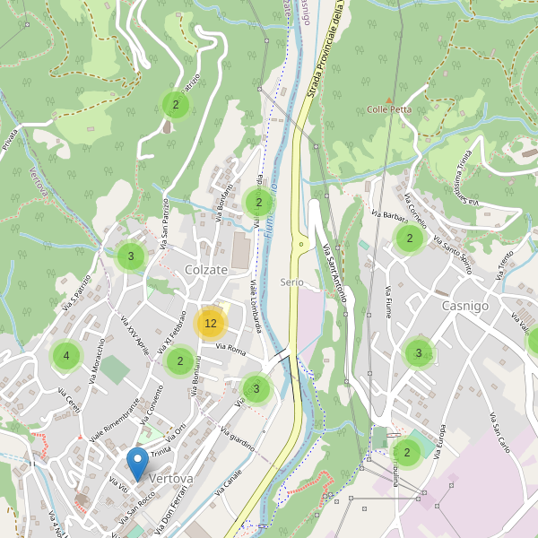Thumbnail mappa parcheggi di Colzate