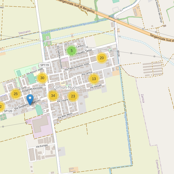 Thumbnail mappa parcheggi di Comun Nuovo