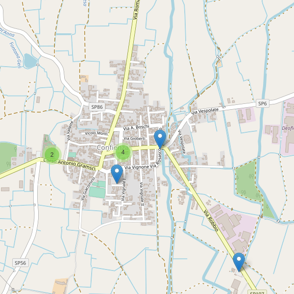 Thumbnail mappa parcheggi di Confienza