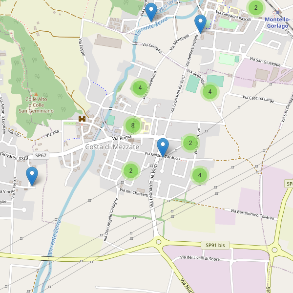 Thumbnail mappa parcheggi di Costa di Mezzate