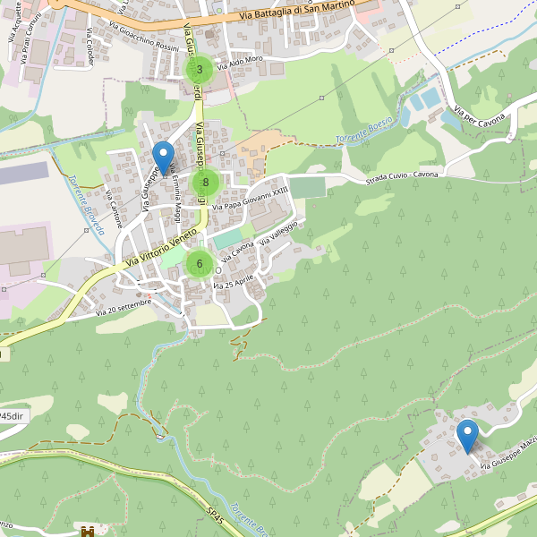 Mappa parcheggi di Cuvio - Lombardo Geosystems