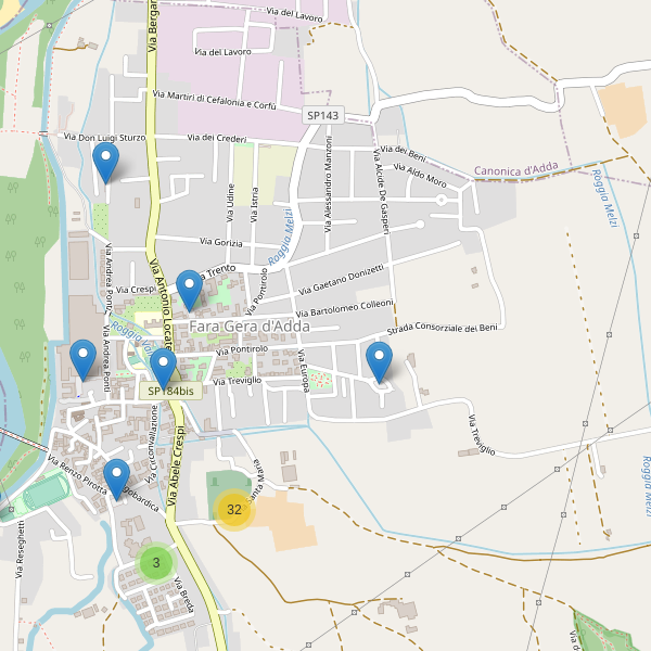Thumbnail mappa parcheggi di Fara Gera d'Adda