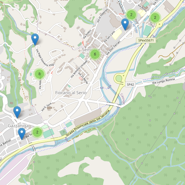Thumbnail mappa parcheggi di Fiorano al Serio