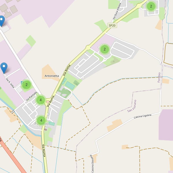 Thumbnail mappa parcheggi di Fombio