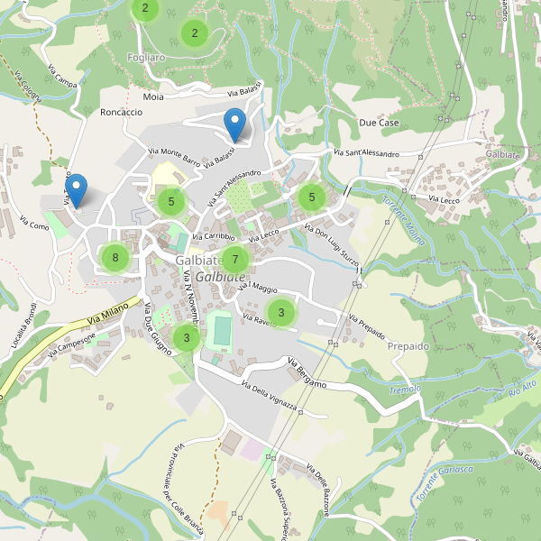 Thumbnail mappa parcheggi di Galbiate