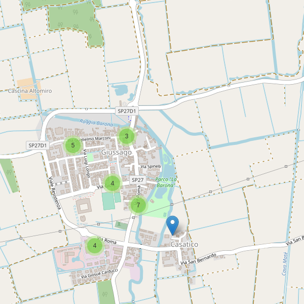 Thumbnail mappa parcheggi di Giussago