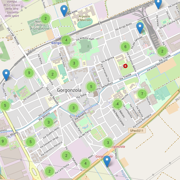 Thumbnail mappa parcheggi di Gorgonzola