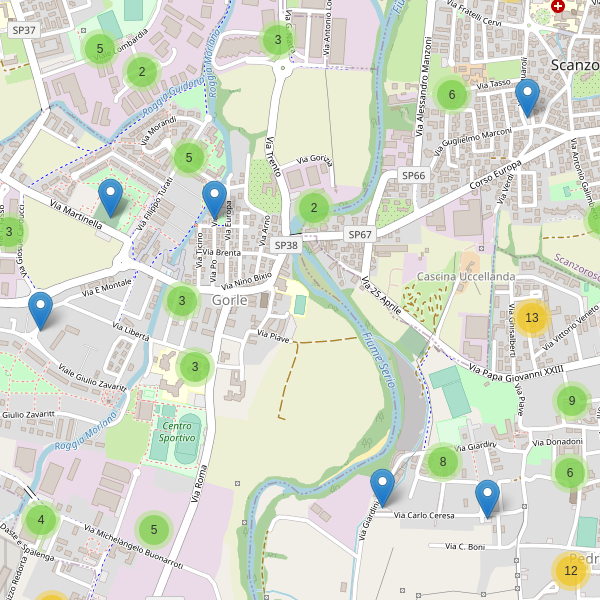Thumbnail mappa parcheggi di Gorle