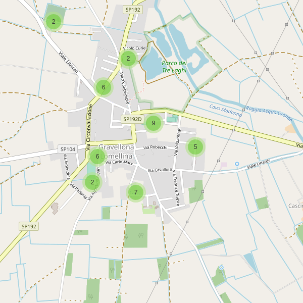 Thumbnail mappa parcheggi di Gravellona Lomellina