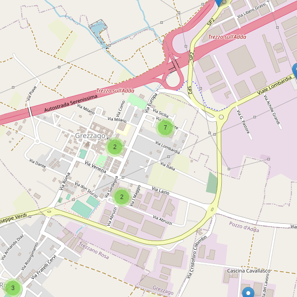 Thumbnail mappa parcheggi di Grezzago