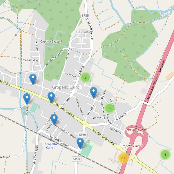 Thumbnail mappa parcheggi di Gropello Cairoli