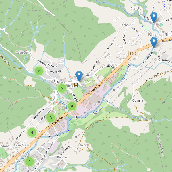 Thumbnail mappa parcheggi di Luzzana