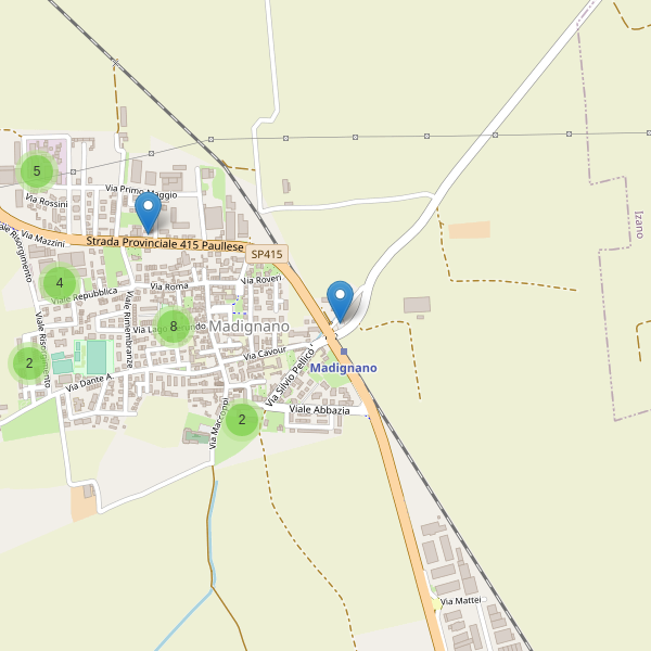 Thumbnail mappa parcheggi di Madignano