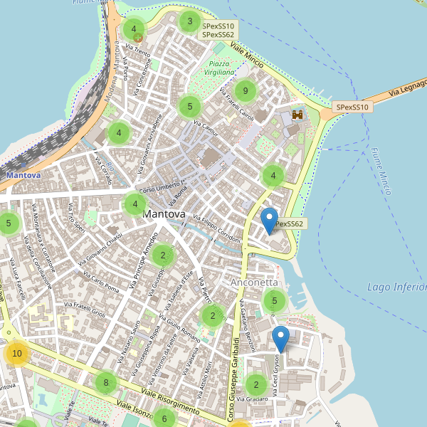 Thumbnail mappa parcheggi di Mantova