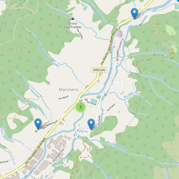 Thumbnail mappa parcheggi di Marcheno