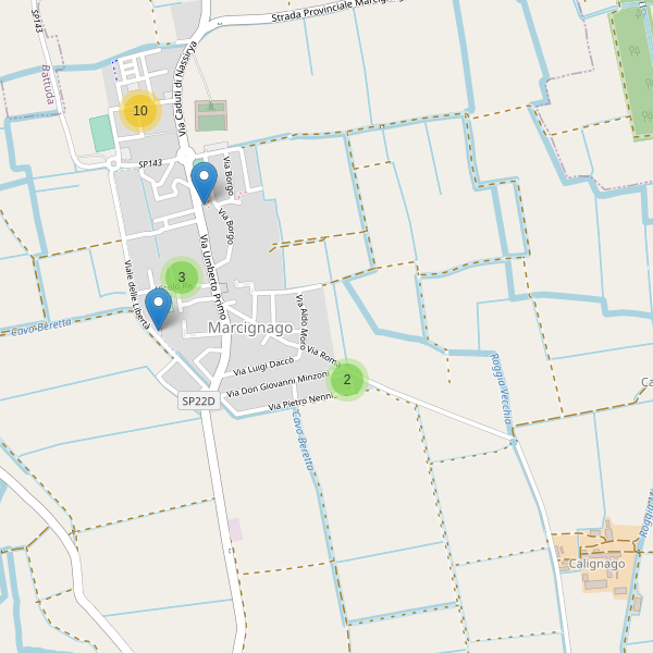 Thumbnail mappa parcheggi di Marcignago