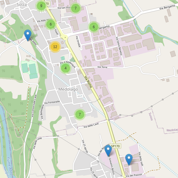 Thumbnail mappa parcheggi di Medolago
