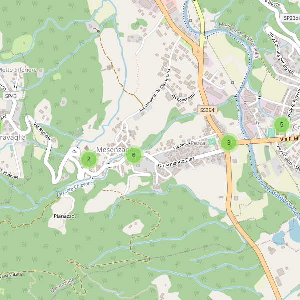 Thumbnail mappa parcheggi di Mesenzana