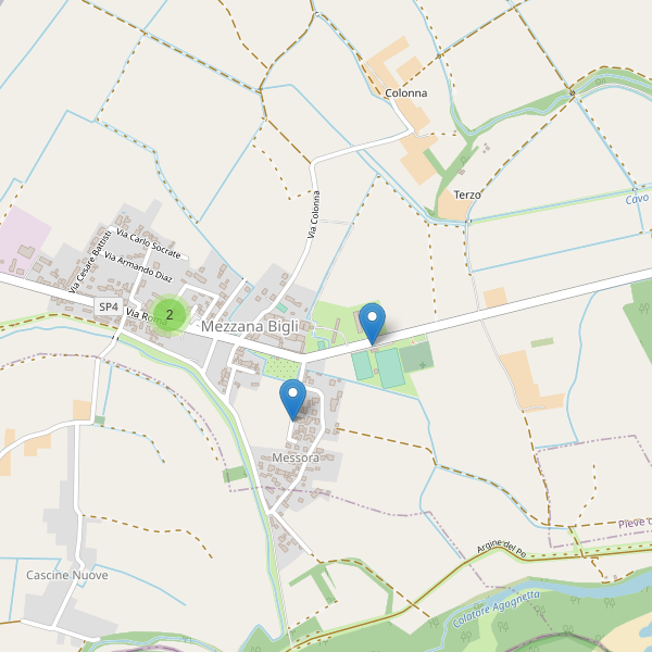 Thumbnail mappa parcheggi di Mezzana Bigli
