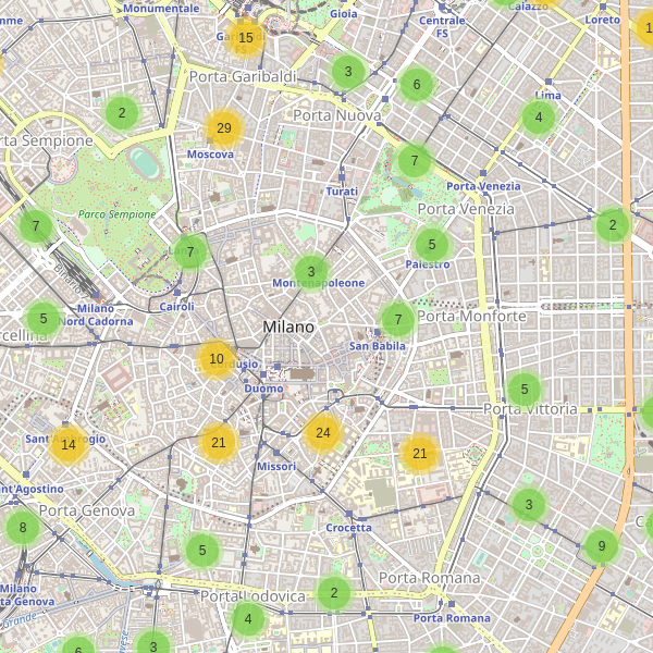 Thumbnail mappa parcheggi di Milano