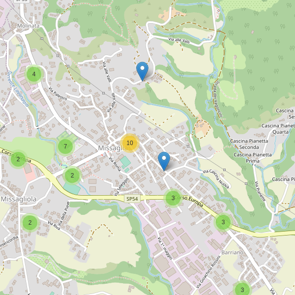 Thumbnail mappa parcheggi di Missaglia