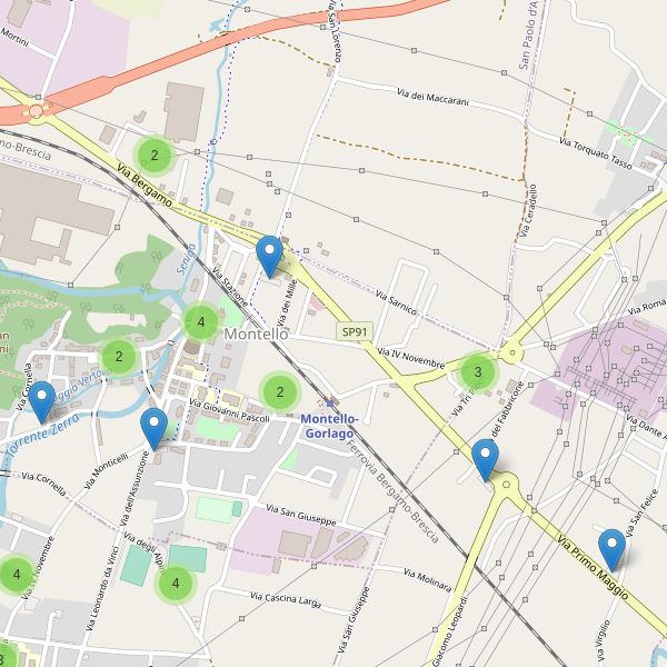 Thumbnail mappa parcheggi di Montello