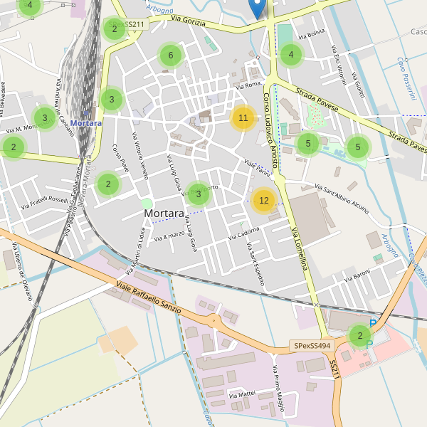 Thumbnail mappa parcheggi di Mortara