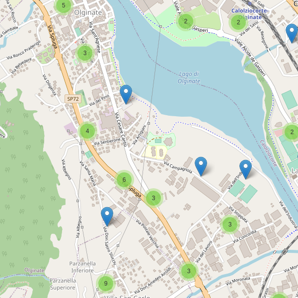 Thumbnail mappa parcheggi di Olginate