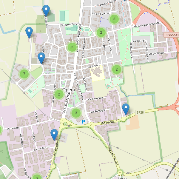 Thumbnail mappa parcheggi di Opera