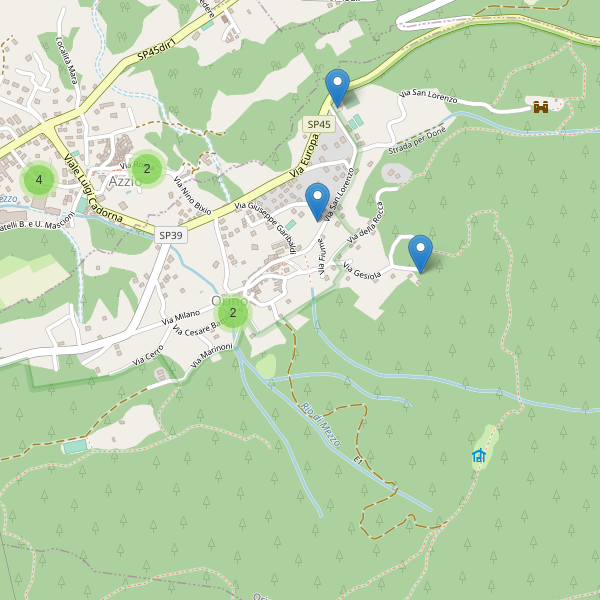 Thumbnail mappa parcheggi di Orino