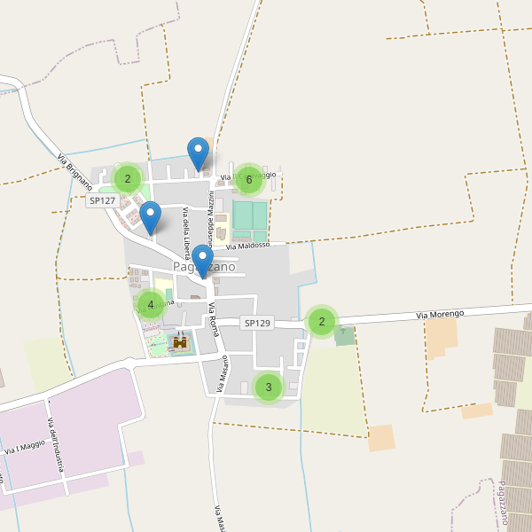 Thumbnail mappa parcheggi di Pagazzano