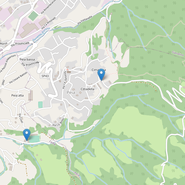 Thumbnail mappa parcheggi di Peia