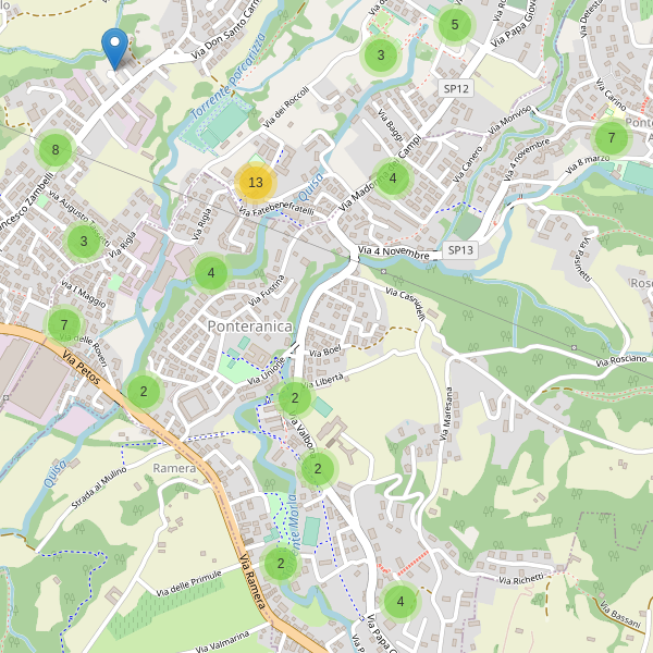 Thumbnail mappa parcheggi di Ponteranica