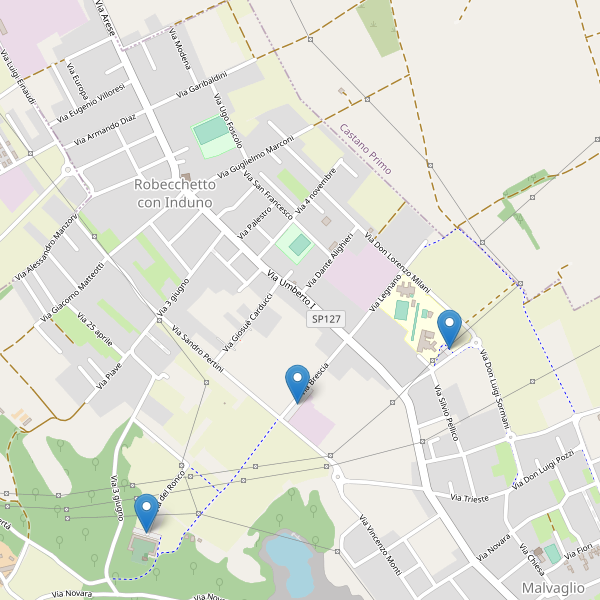 Thumbnail mappa parcheggi di Robecchetto con Induno