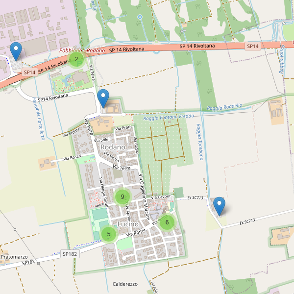 Thumbnail mappa parcheggi di Rodano