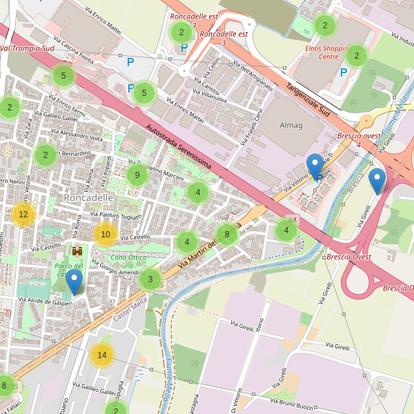 Thumbnail mappa parcheggi di Roncadelle