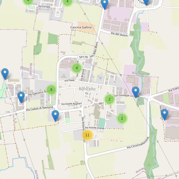 Thumbnail mappa parcheggi di Roncello