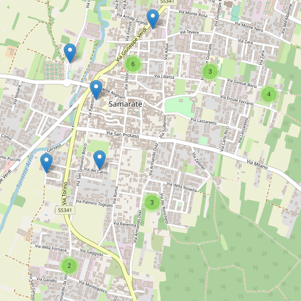 Thumbnail mappa parcheggi di Samarate