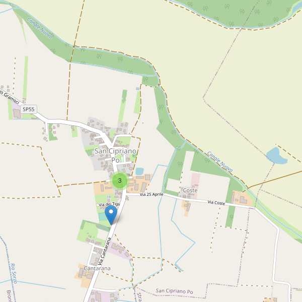 Thumbnail mappa parcheggi di San Cipriano Po