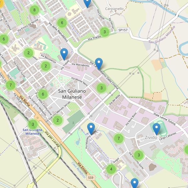 Thumbnail mappa parcheggi di San Giuliano Milanese