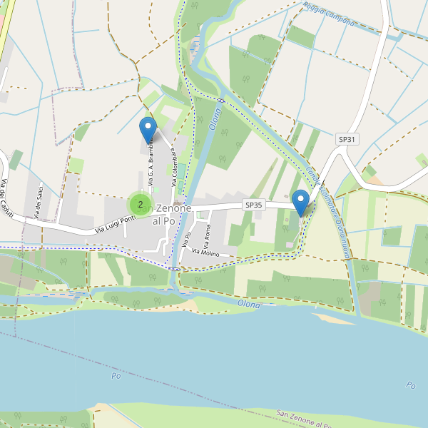 Thumbnail mappa parcheggi di San Zenone al Po