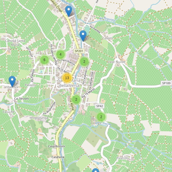 Thumbnail mappa parcheggi di Santa Maria della Versa