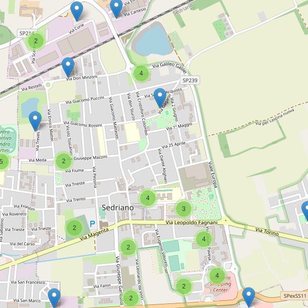 Thumbnail mappa parcheggi di Sedriano