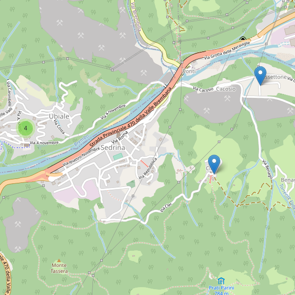 Thumbnail mappa parcheggi di Sedrina