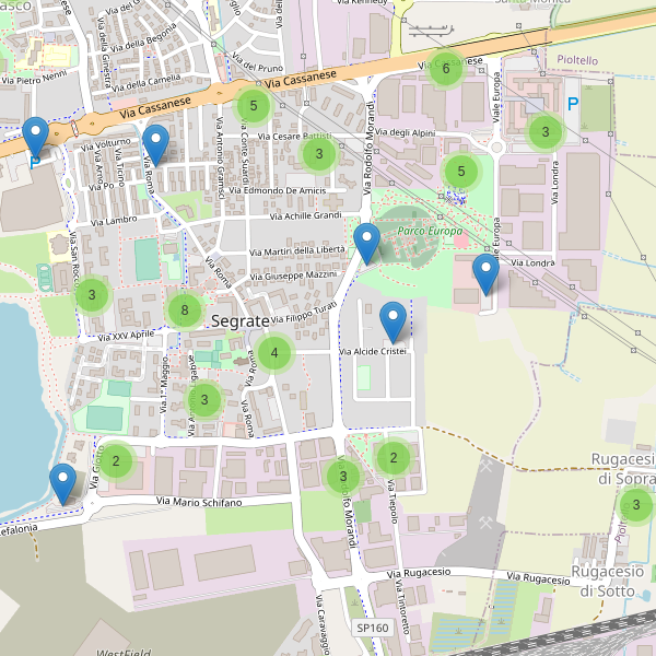 Thumbnail mappa parcheggi di Segrate