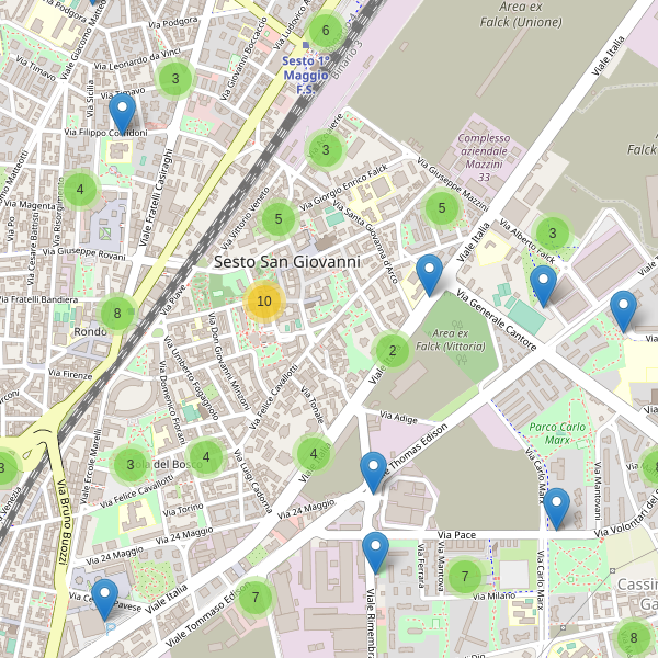 Thumbnail mappa parcheggi di Sesto San Giovanni