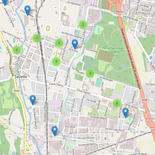 Thumbnail mappa parcheggi di Seveso