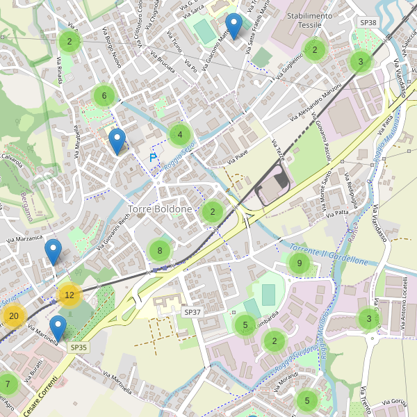Thumbnail mappa parcheggi di Torre Boldone
